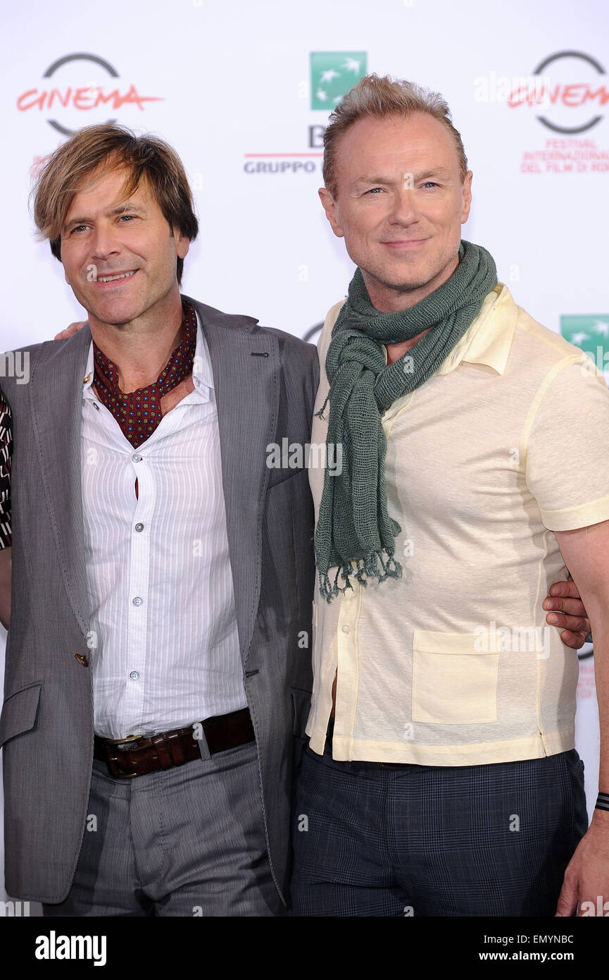 Spandau Ballet during a photocall for documentary 'Soul Boys of the Western World' in Rome  Featuring: Steve Norman,Gary Kemp Where: Rome, Italy When: 20 Oct 2014 Stock Photo