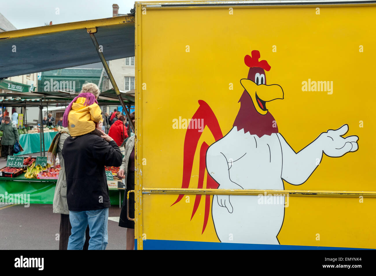 Market day at Barneville-Carteret. Cotentin peninsular. Manche. Normandy. France Stock Photo