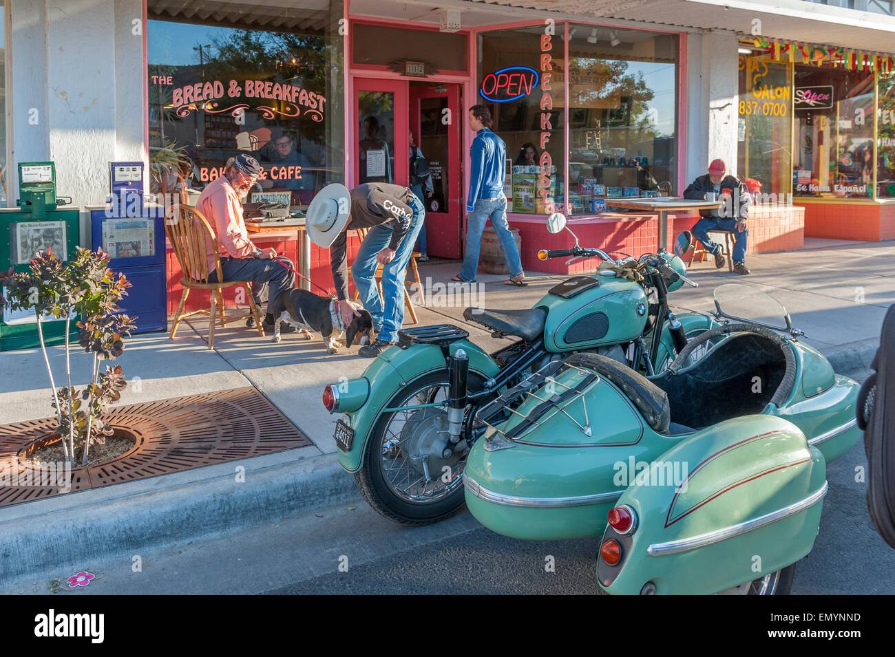 The Bread and Breakfast bakery cafe. Downtown Alpine. Texas. USA Stock
