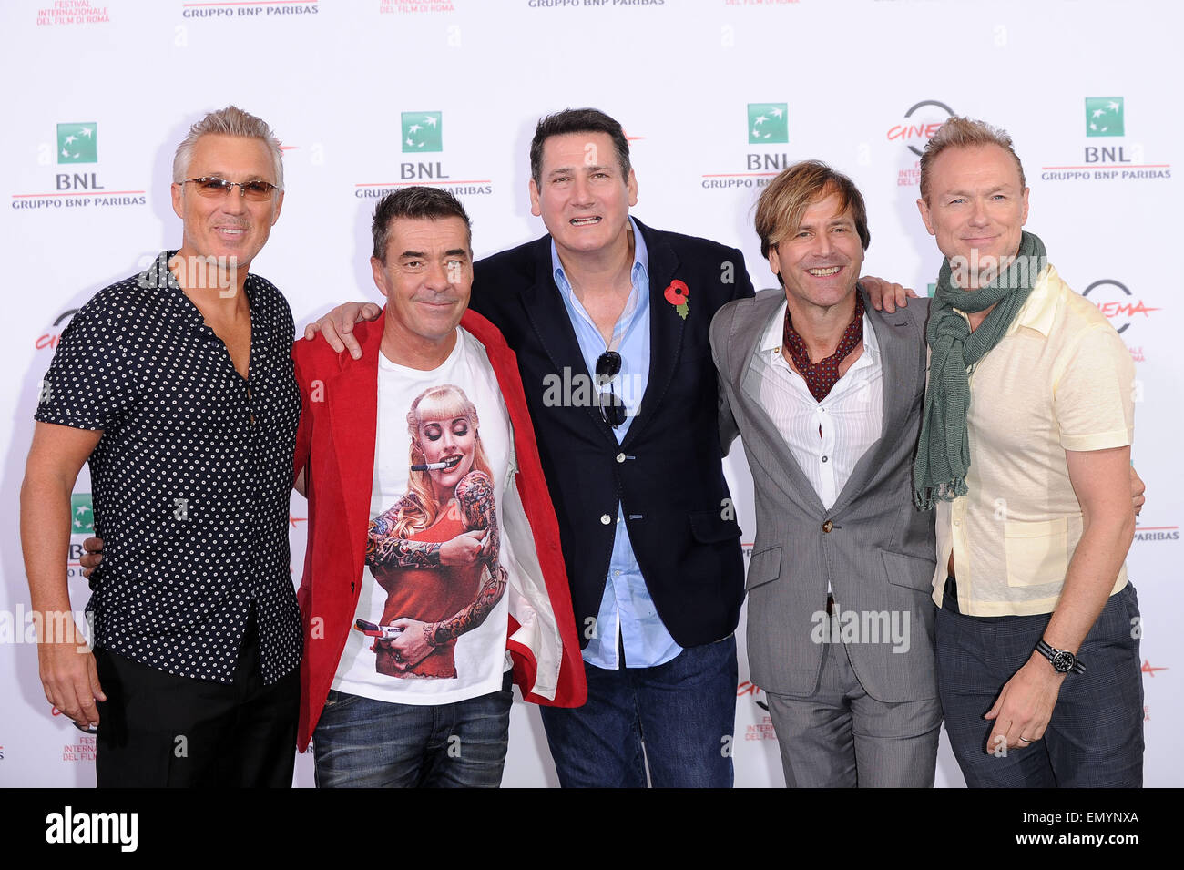 Spandau Ballet during a photocall for documentary 'Soul Boys of the Western World' in Rome  Featuring: Spandau Ballet Where: Rome, Italy When: 20 Oct 2014 Stock Photo