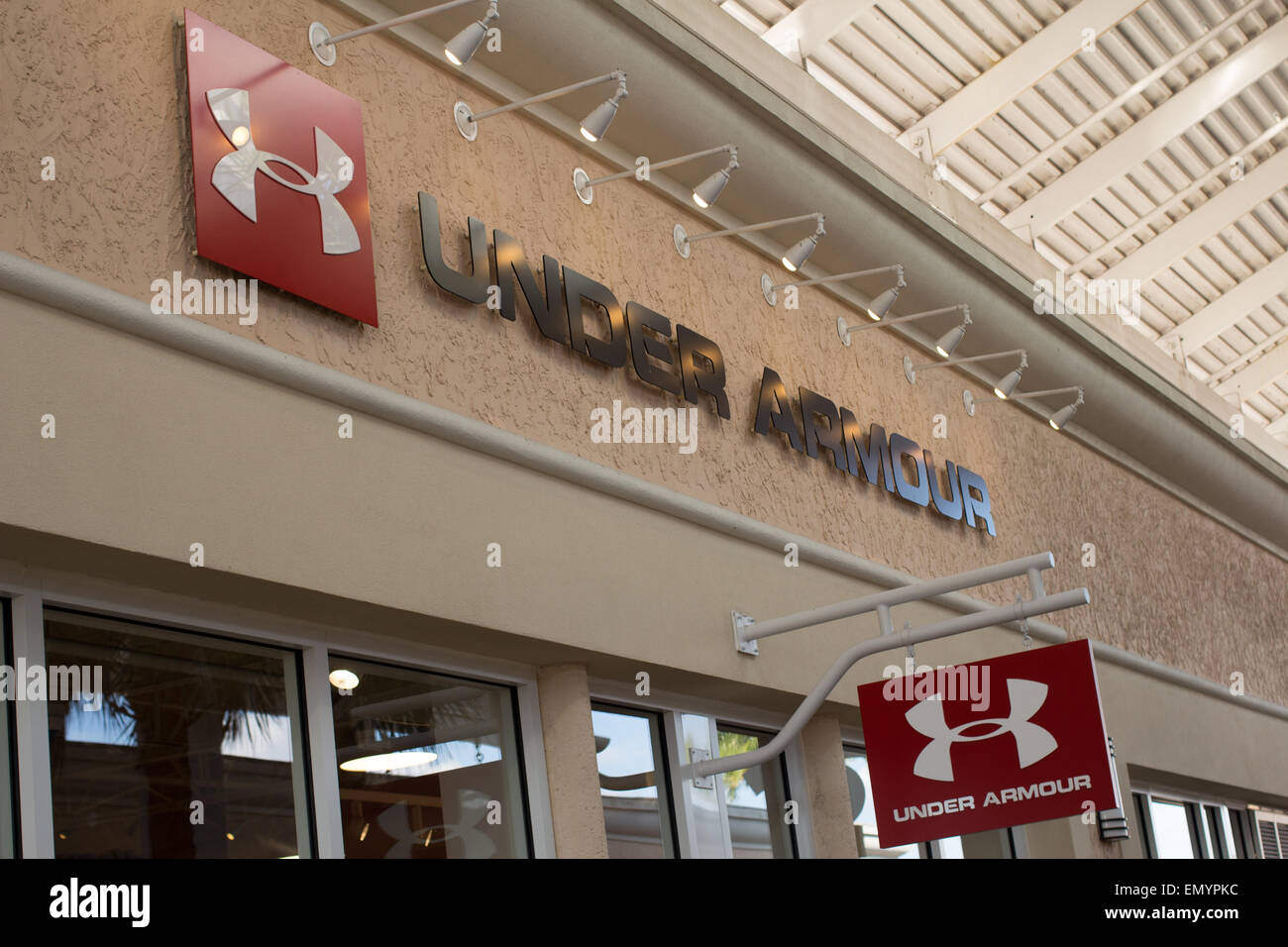 Under Armour sign at Orlando Premium Outlet Shopping Mall at Vineland