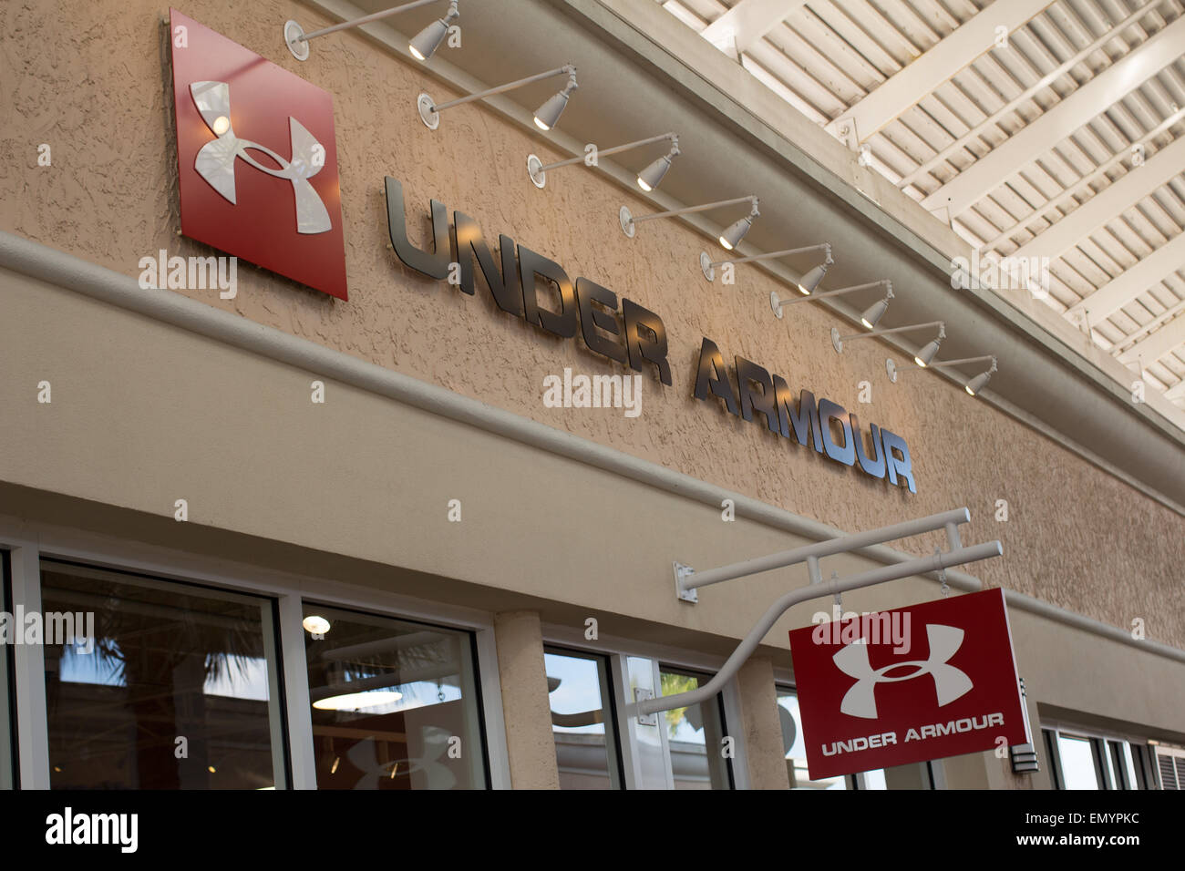 Under Armour sign at Orlando Premium Outlet Shopping Mall at Vineland,  Orlando Florida USA Stock Photo - Alamy