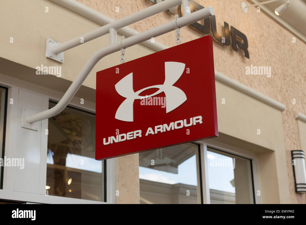 Under Armour sign at Orlando Premium Outlet Shopping Mall at Vineland,  Orlando Florida USA Stock Photo - Alamy