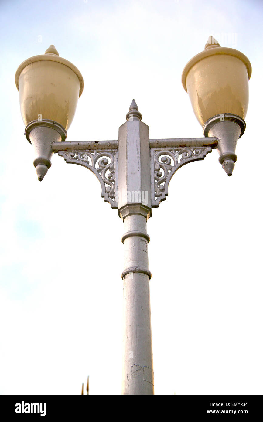 bangkok thailand street lamp in the sky palaces temple abstract sunny ...