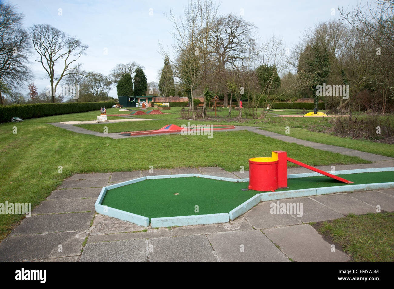Crazy Golf course, Haigh Hall, Wigan, England, UK, Great Britain