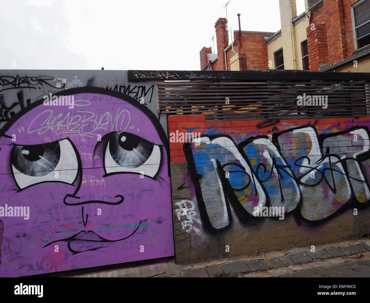 Graffiti - Johnston street, Collingwood, Melbourne, Victoria, Australia Stock Photo