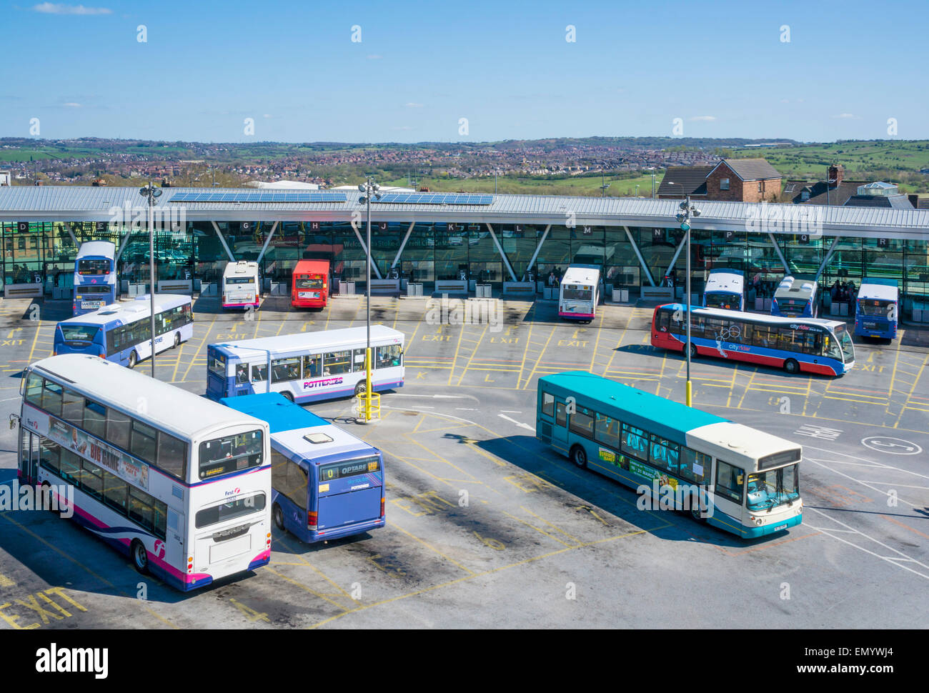 City Centre Bus Station Stoke on Trent Staffordshire England GB UK EU Europe Stock Photo