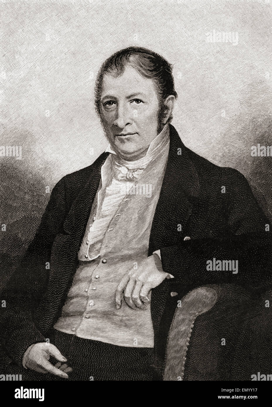 Eli Whitney, 1765 – 1825.   American inventor best known for inventing the cotton gin. Stock Photo