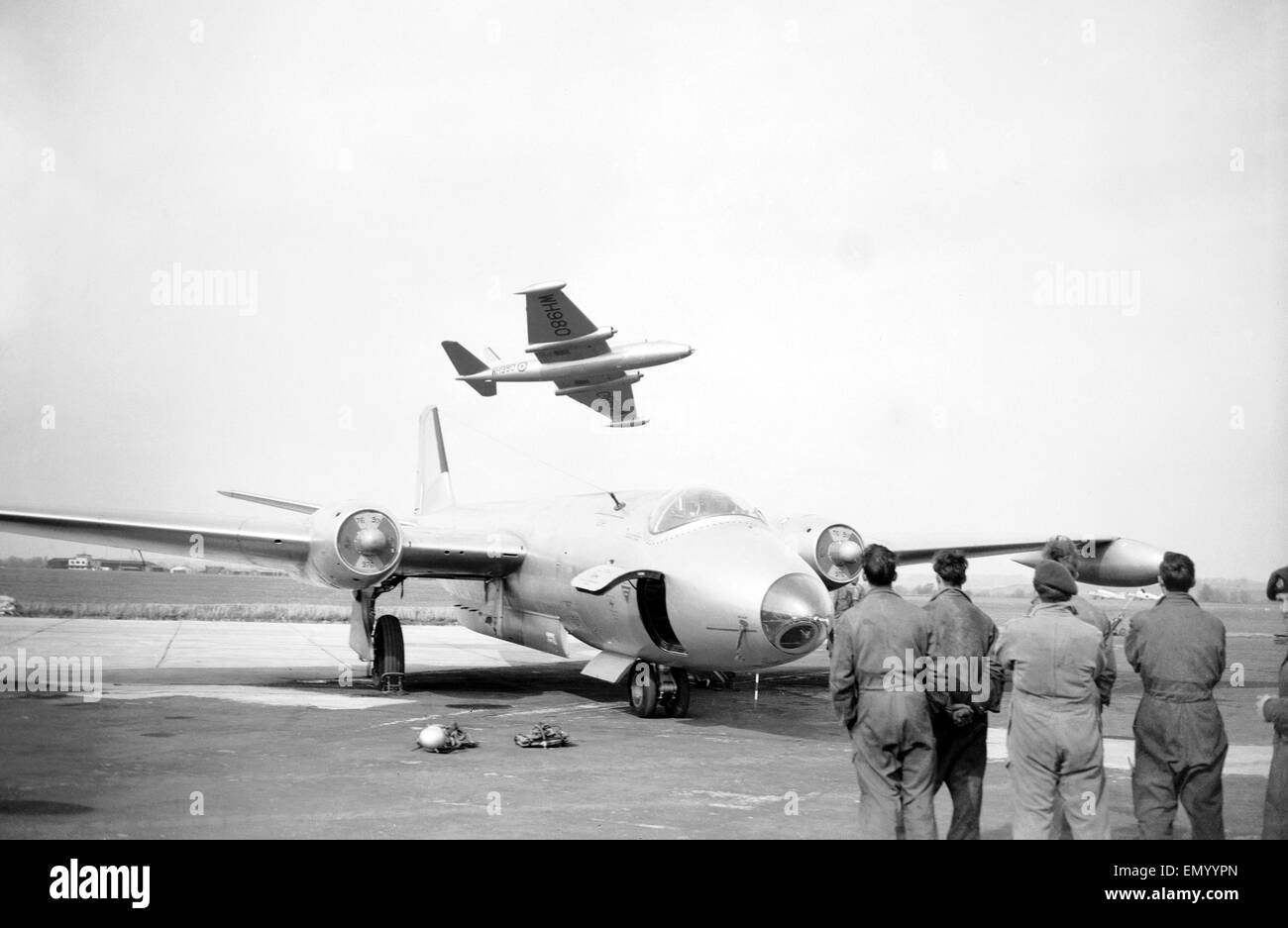 English Electric Canberra B6 Bomber Aircraft 12th March 1956. Stock Photo