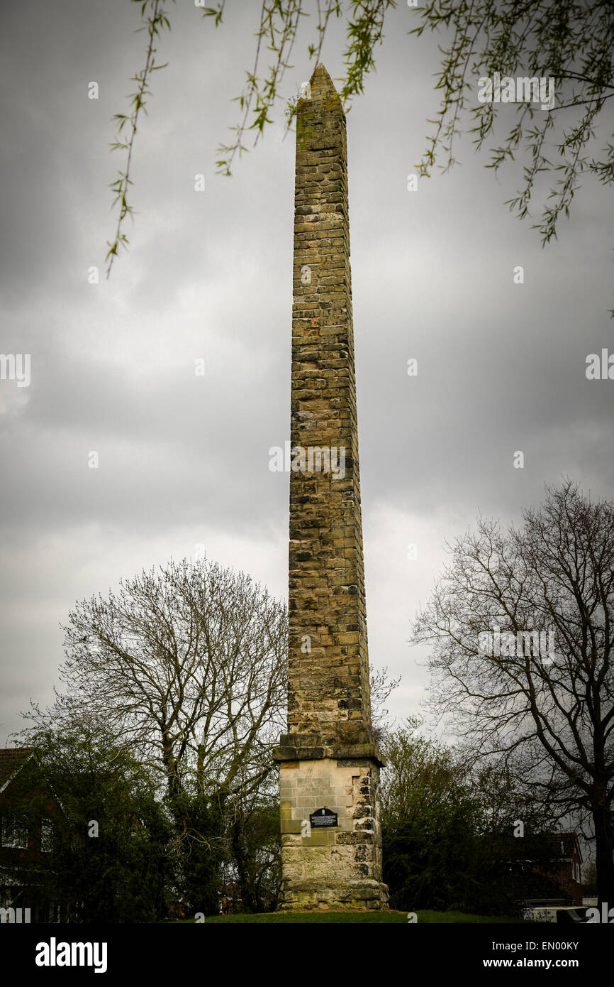 An 100 foot tall obelisk erected at Boughton,near Northampton in the