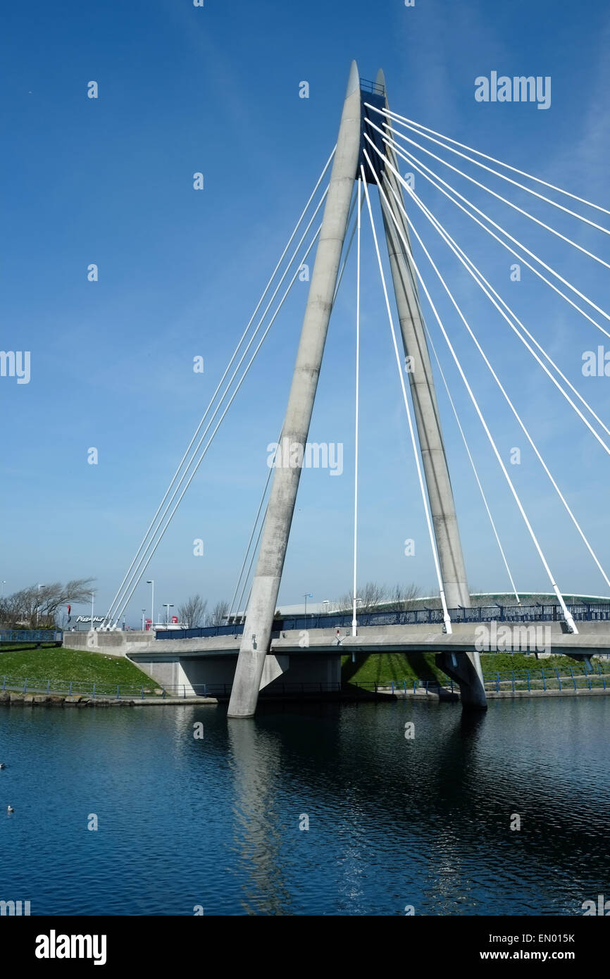 The Marine Way Bridge, Southport Stock Photo