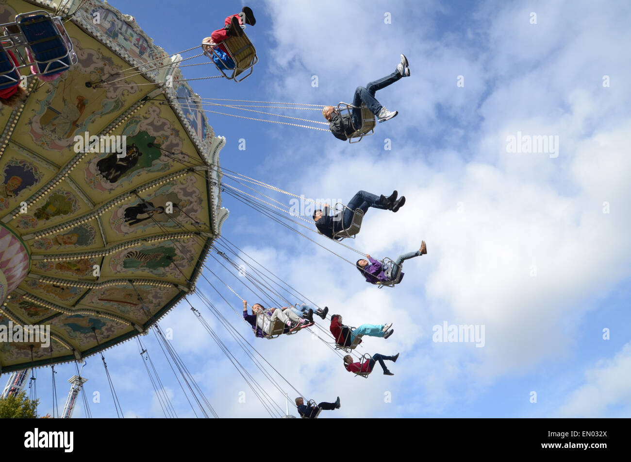 Gothenburg Liseberg Swing Ride Amusement Park Stock Photo