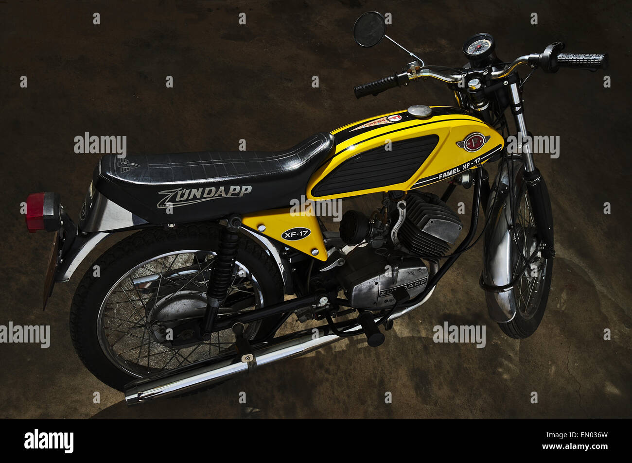 Classic Zundapp bike XF-17 in the garage Stock Photo - Alamy