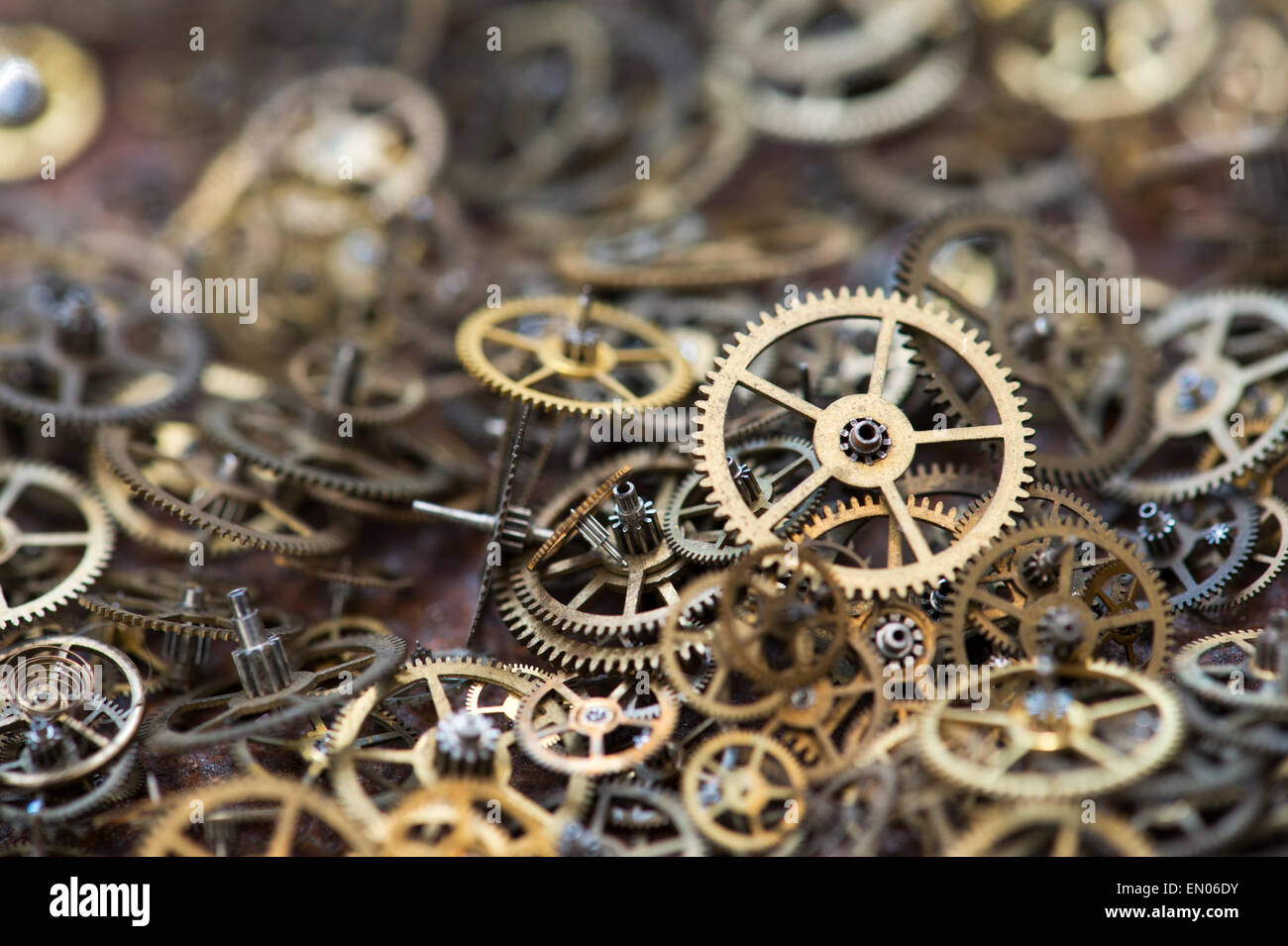 Old pocket watch cogs Stock Photo Alamy