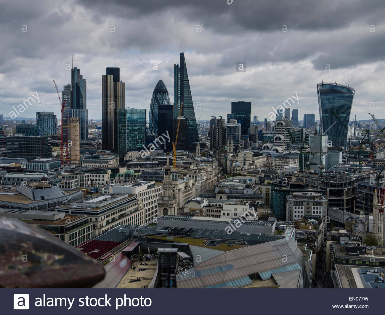 London View from Golden Gallery St Paul's Cathedral Dome England UK ...