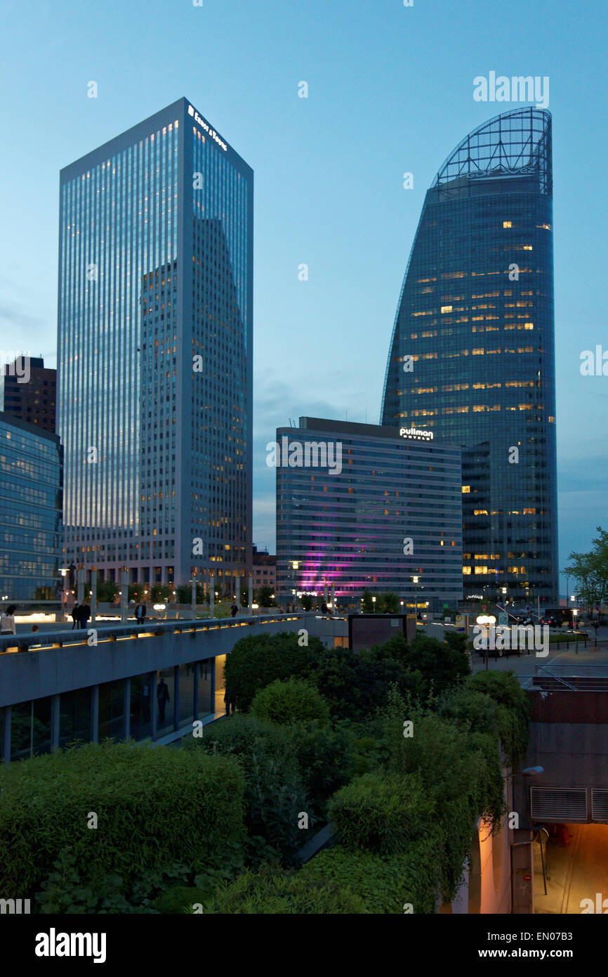 Tower T1 GDF-Suez Pullman Hotel La Defense business area of Paris France Stock Photo