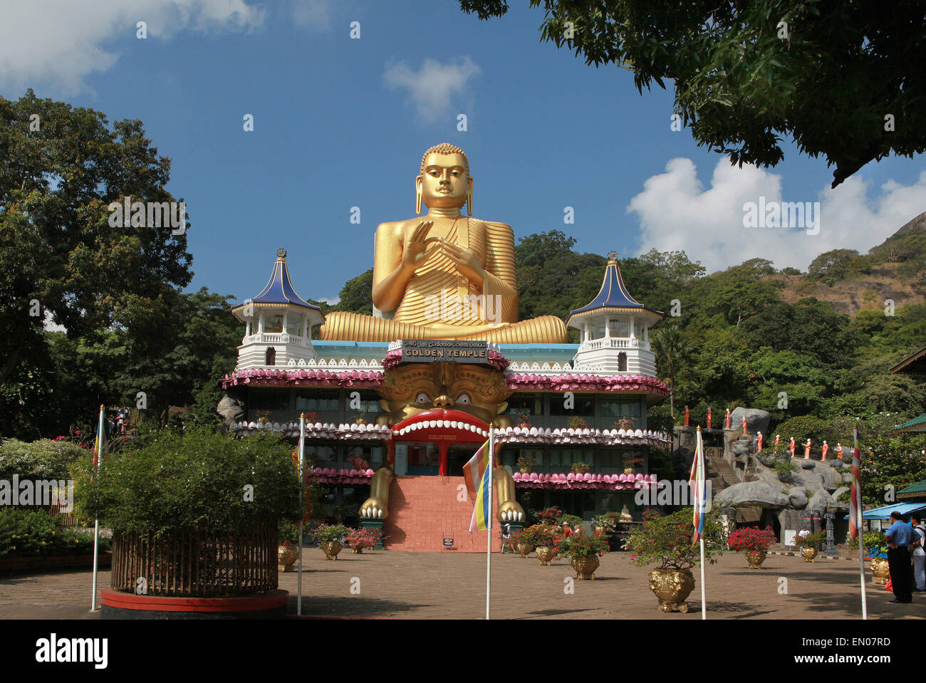 Dambulla Cave Temple,Sri Lanka: Golden Temple of Dambulla Stock Photo