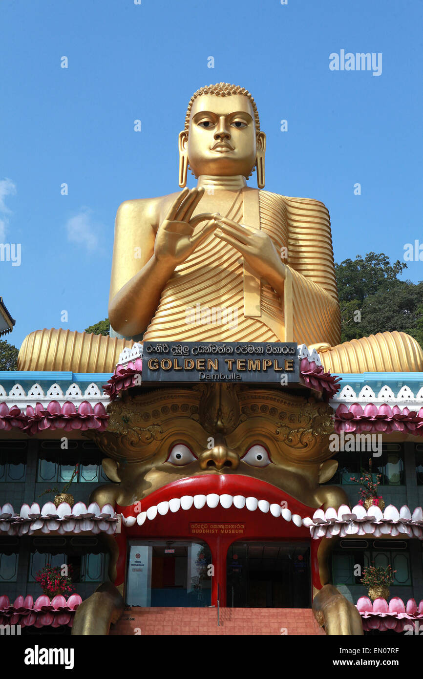 Dambulla Cave Temple,Sri Lanka: Golden Temple of Dambulla Stock Photo