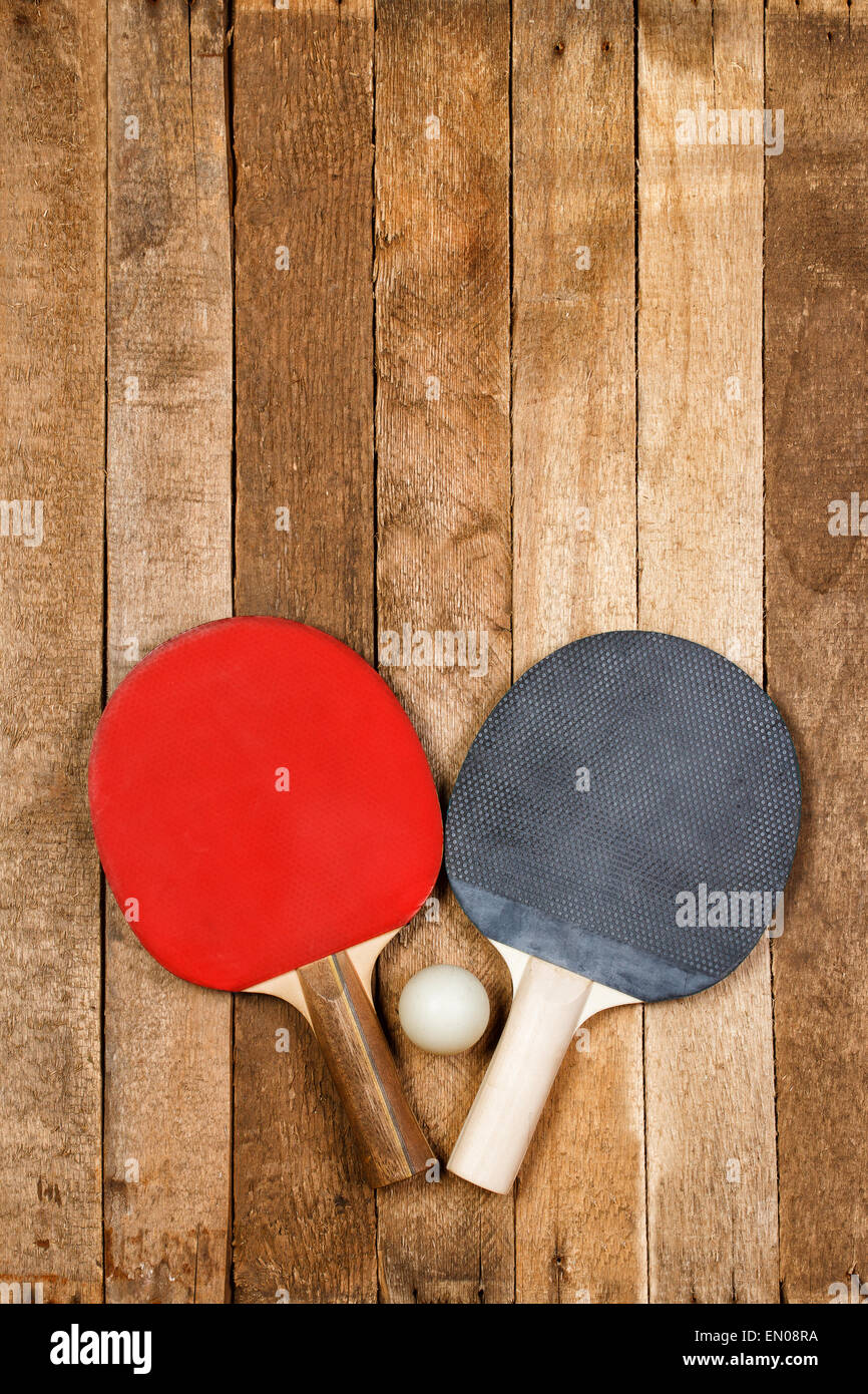 Ping pong paddle and ball Stock Photo Alamy