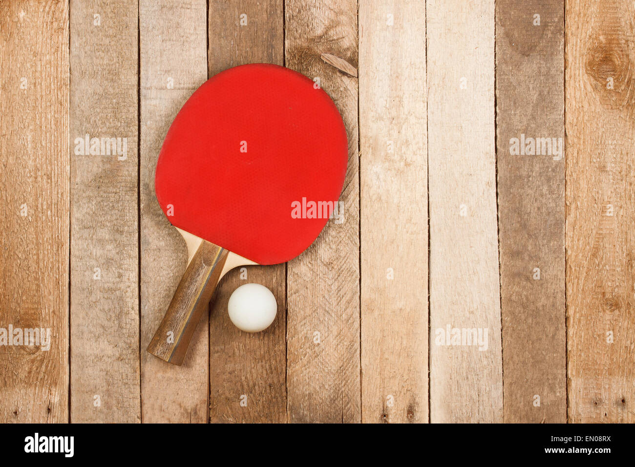 Ping pong paddle and ball Stock Photo Alamy