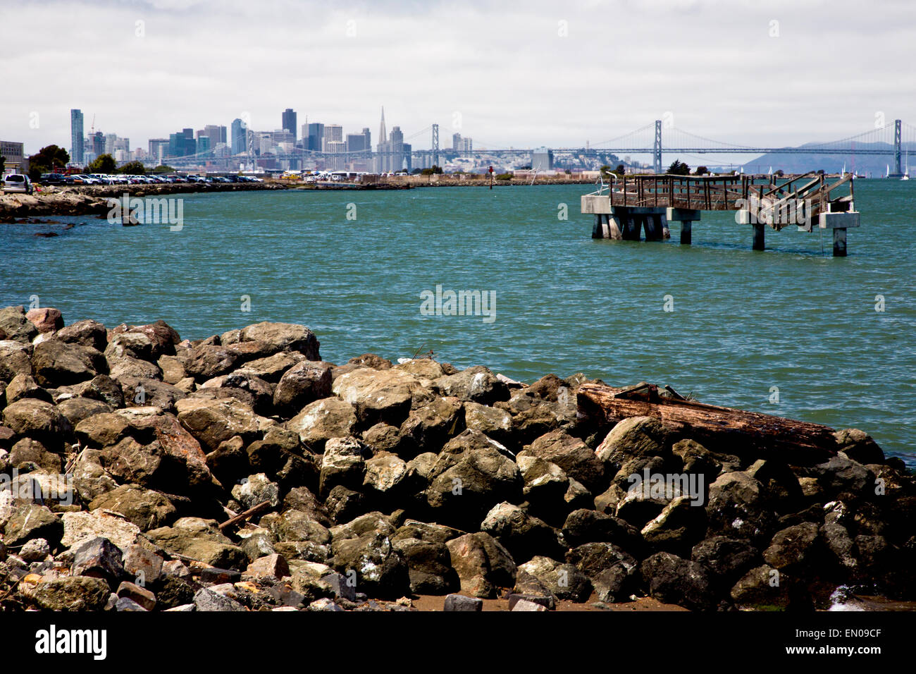 View of San Francisco from Alameda Island Stock Photo Alamy
