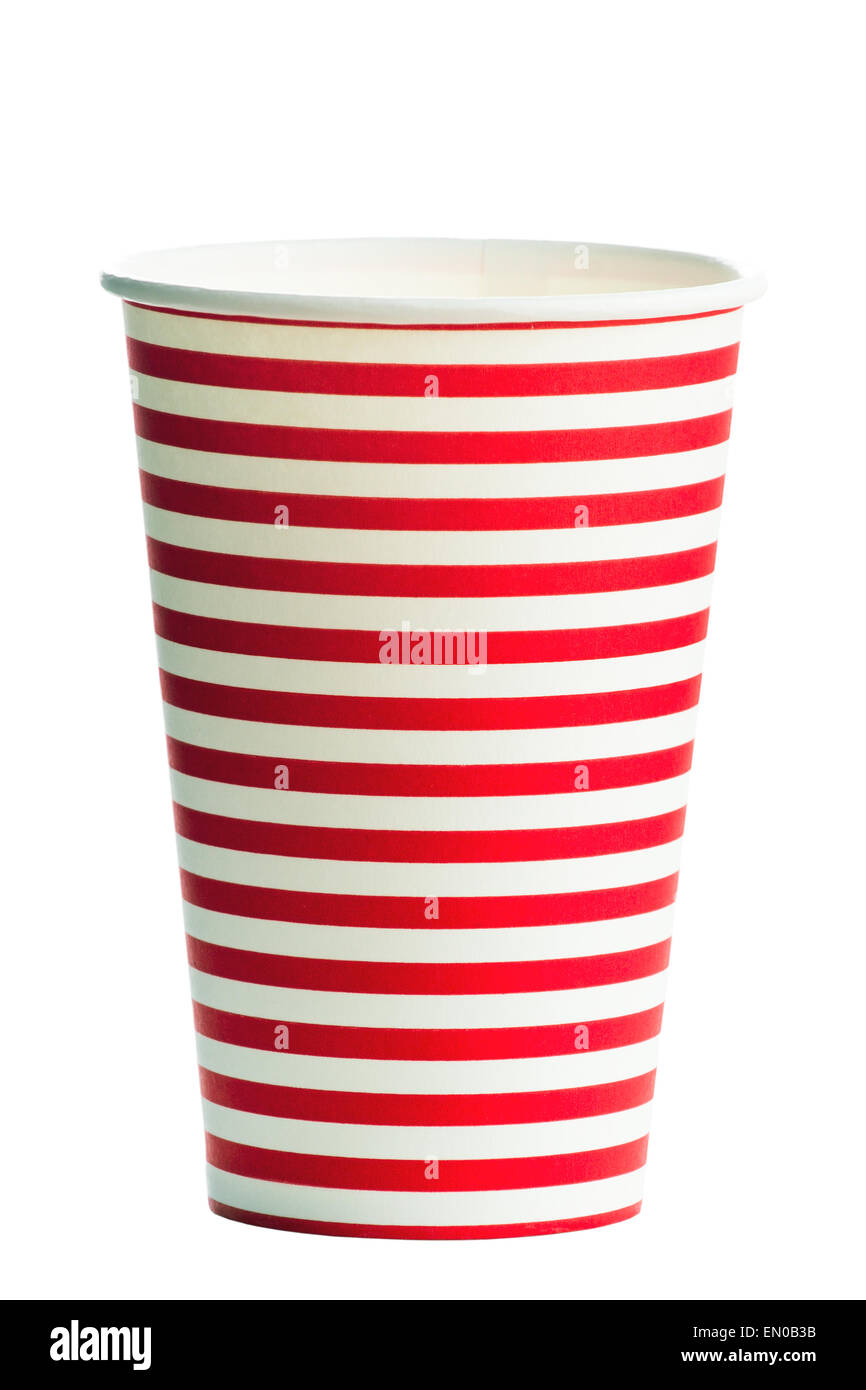 Striped paper cup Stock Photo Alamy