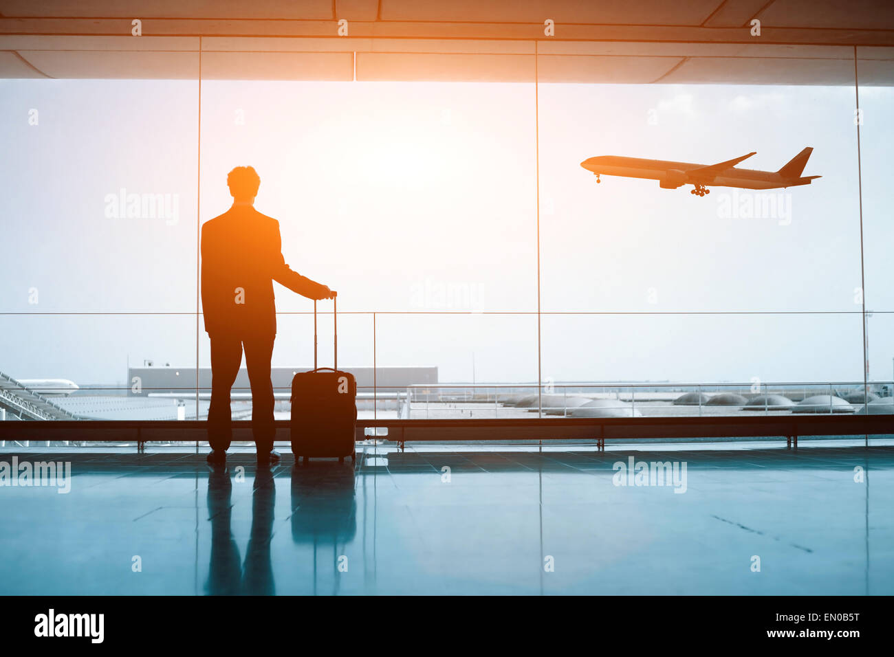 waiting in the airport Stock Photo