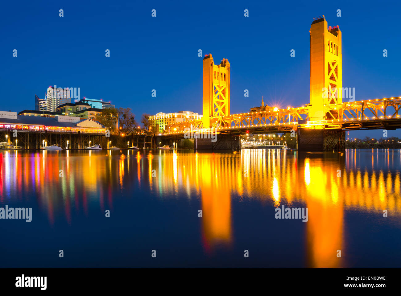 Sacramento California at night Stock Photo