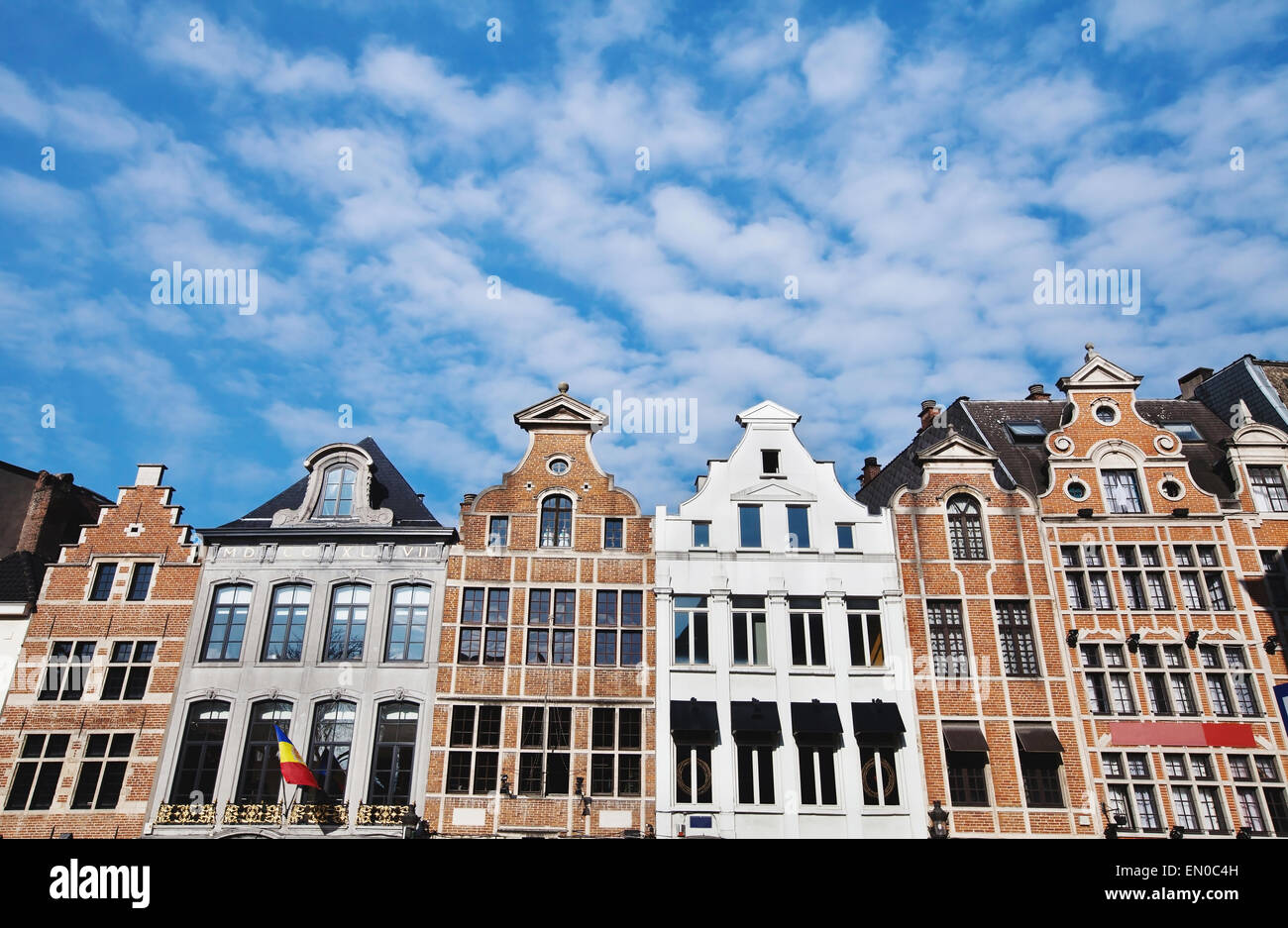 houses in Brussels, street with traditional architecture in Belgium Stock Photo Alamy