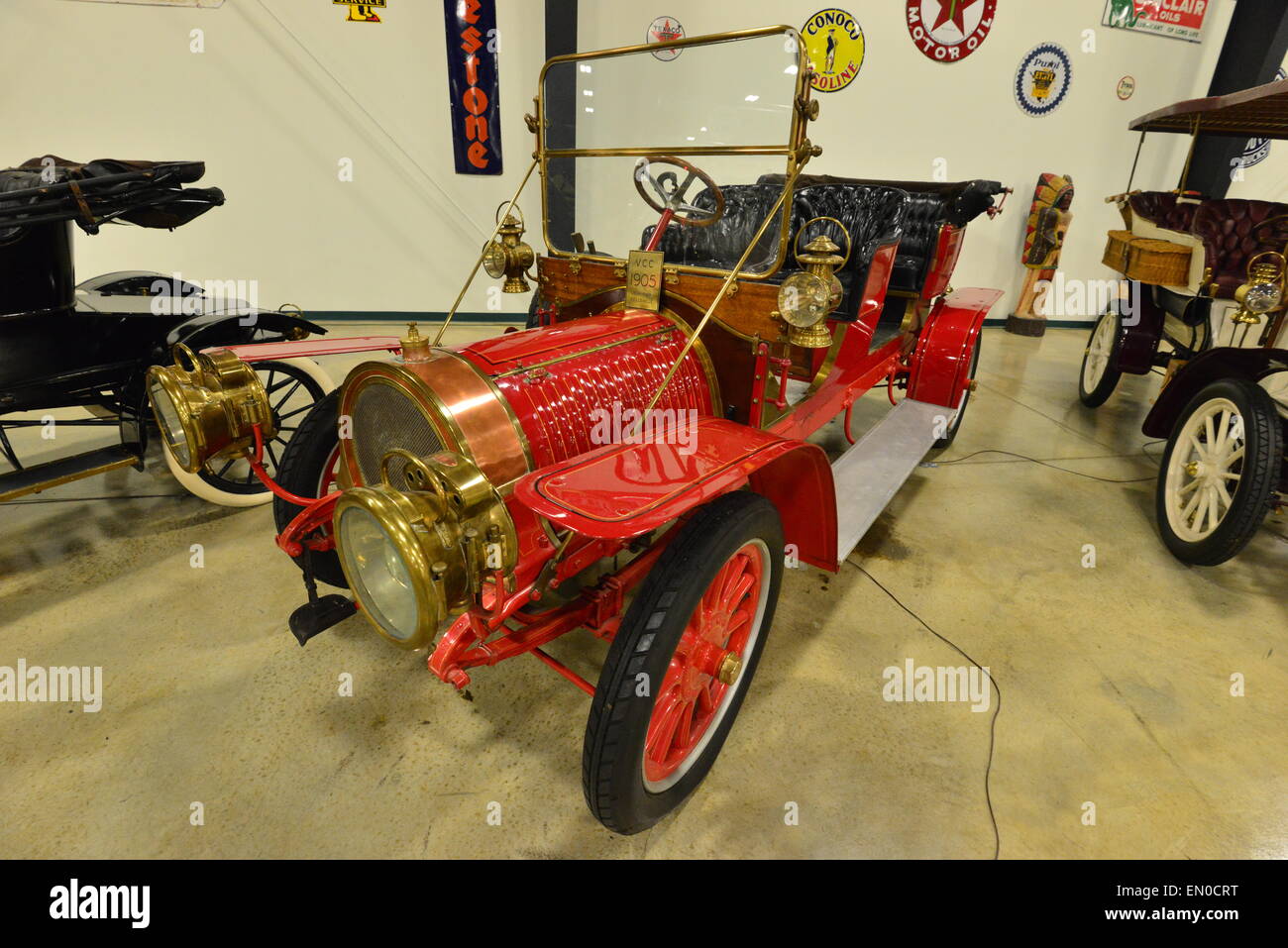 A red classic car Stock Photo - Alamy