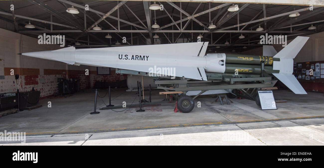 The nike missile that once stood guard for the US against Cuba Stock Photo