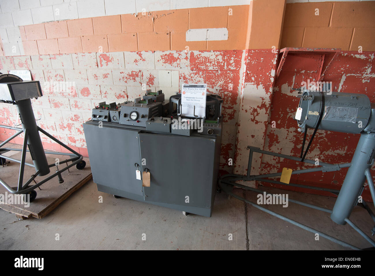 The equipment involved in operations of the Nike missile site Stock Photo