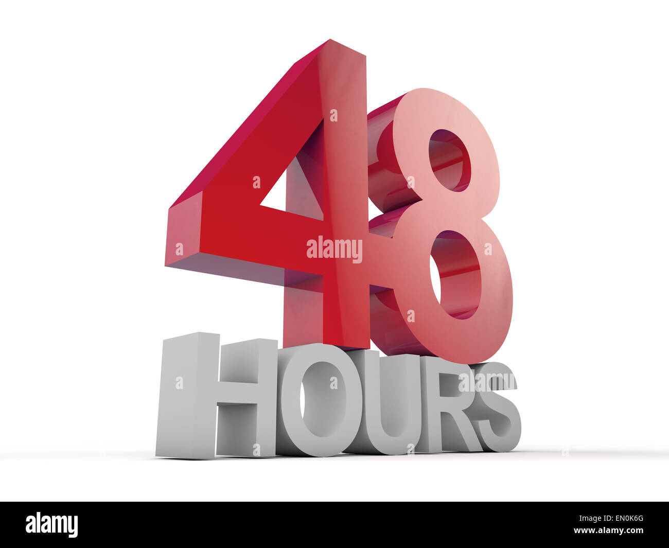 48 Hours over white background Stock Photo