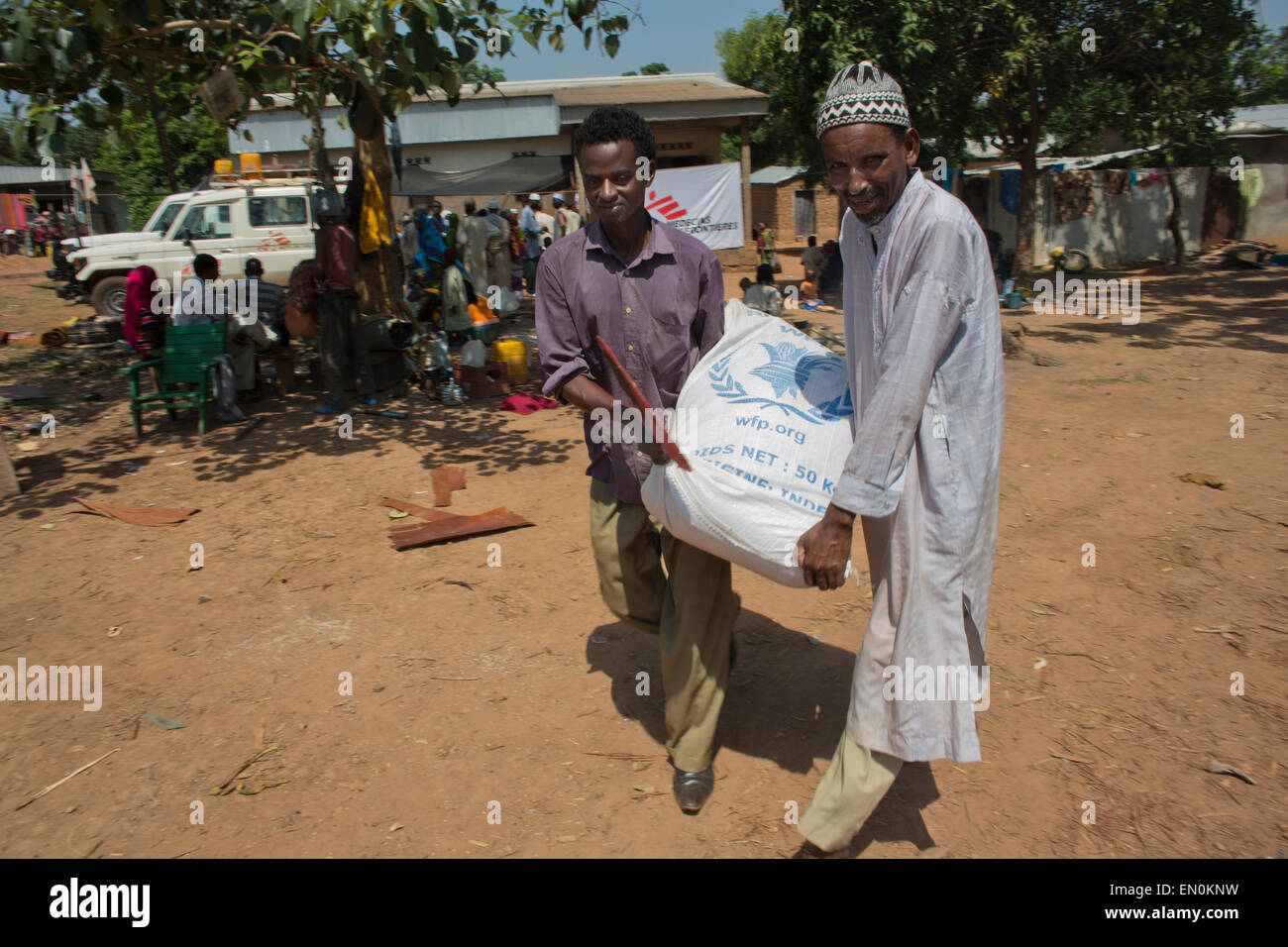 Muslims are displaced by violence in CAR Stock Photo
