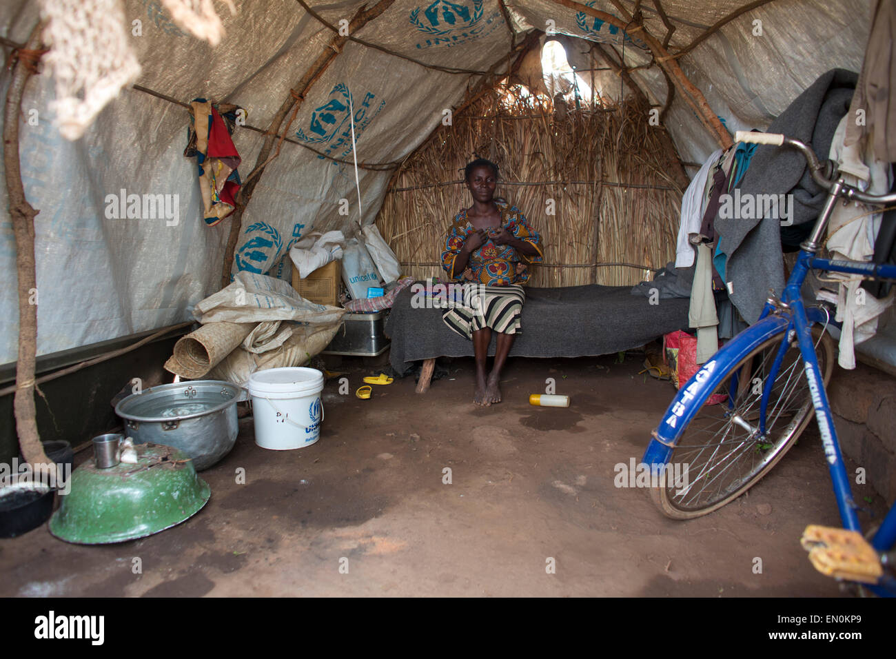 displaced people in CAR Stock Photo