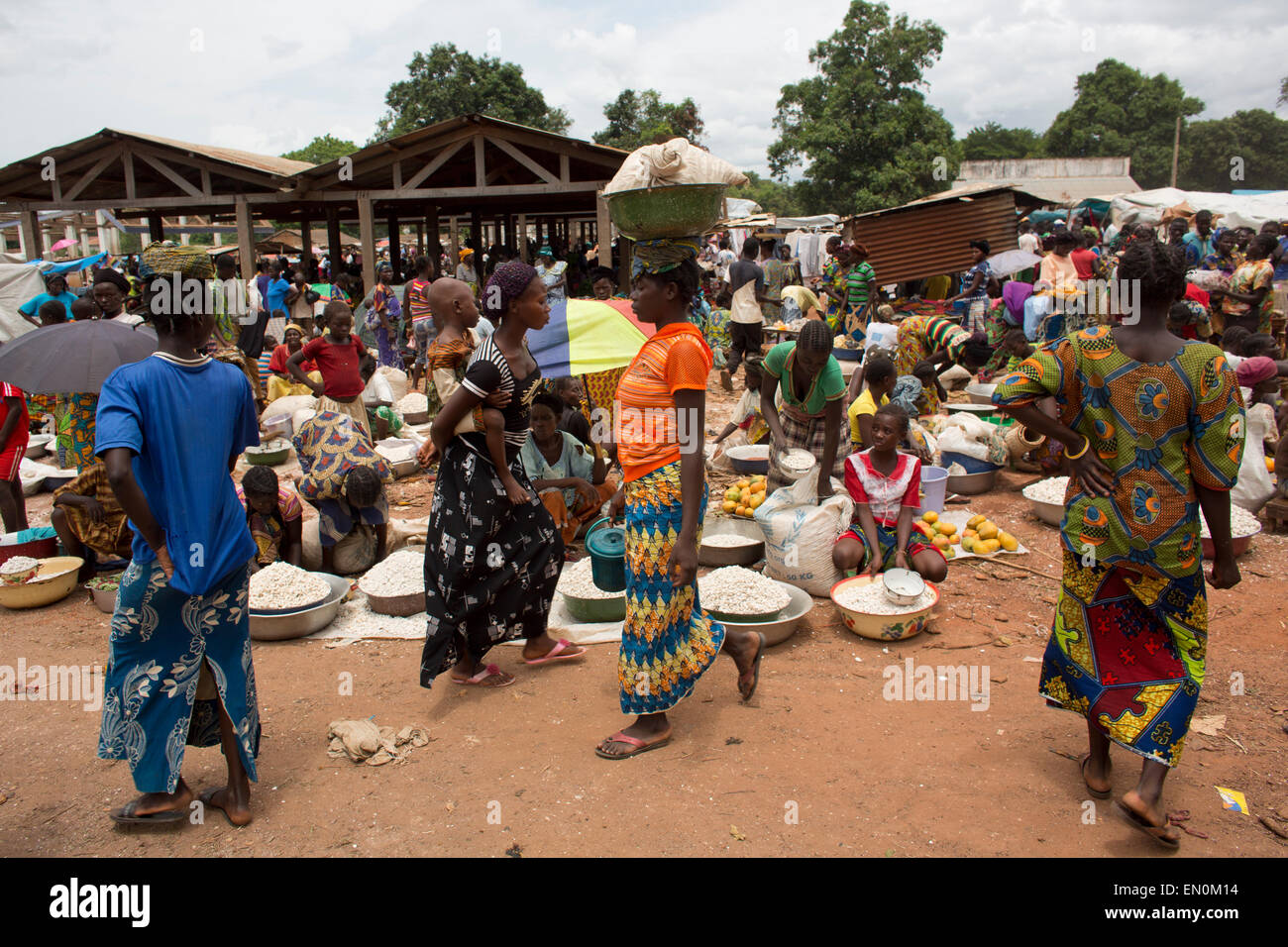 food market in Central African Republic Stock Photo - Alamy