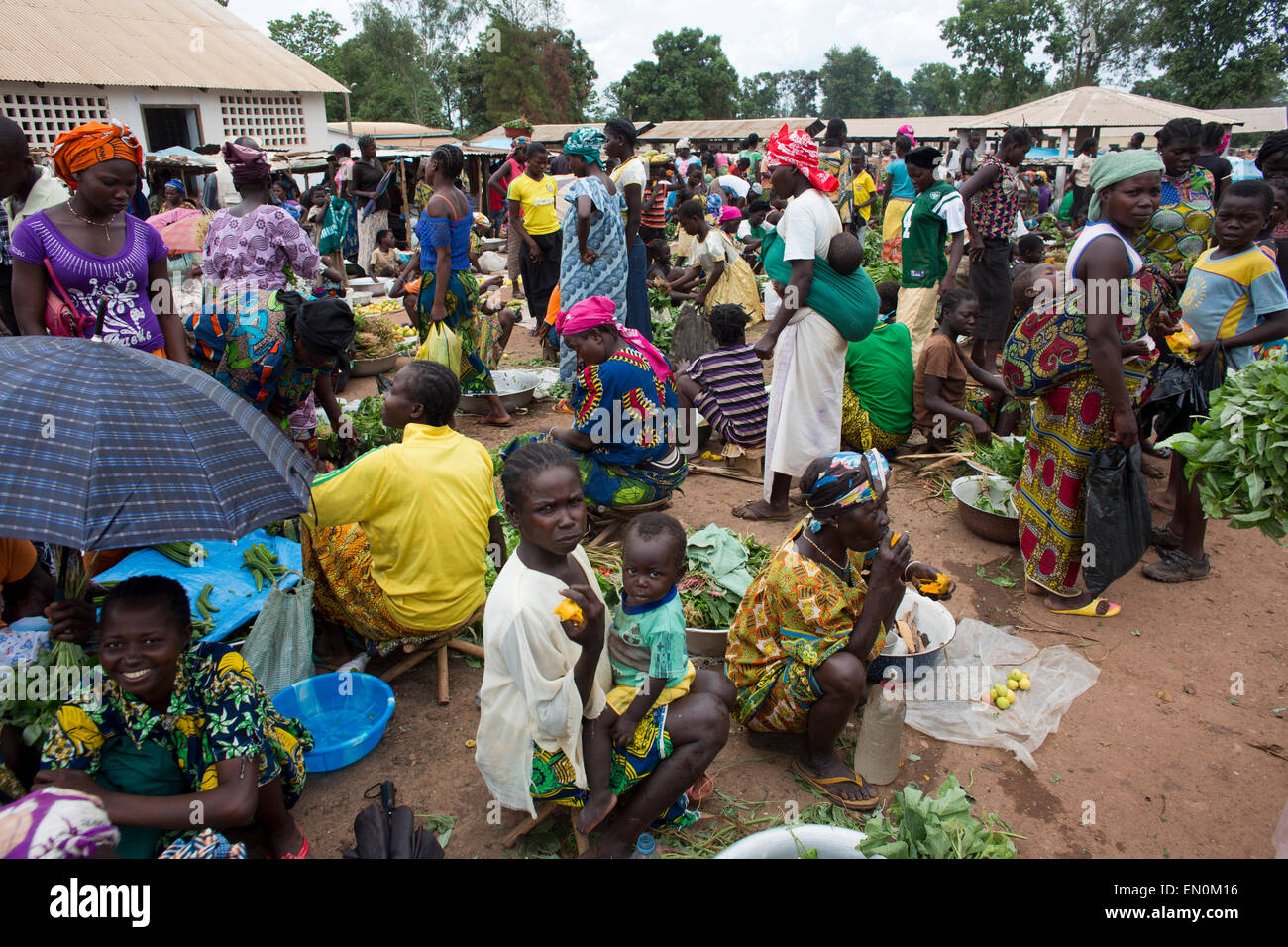 food market in Central African Republic Stock Photo - Alamy