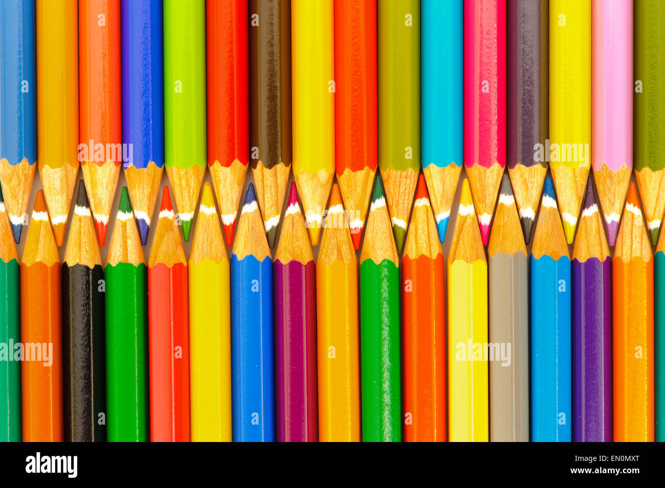 group of colorful pencil shows chart Stock Photo - Alamy