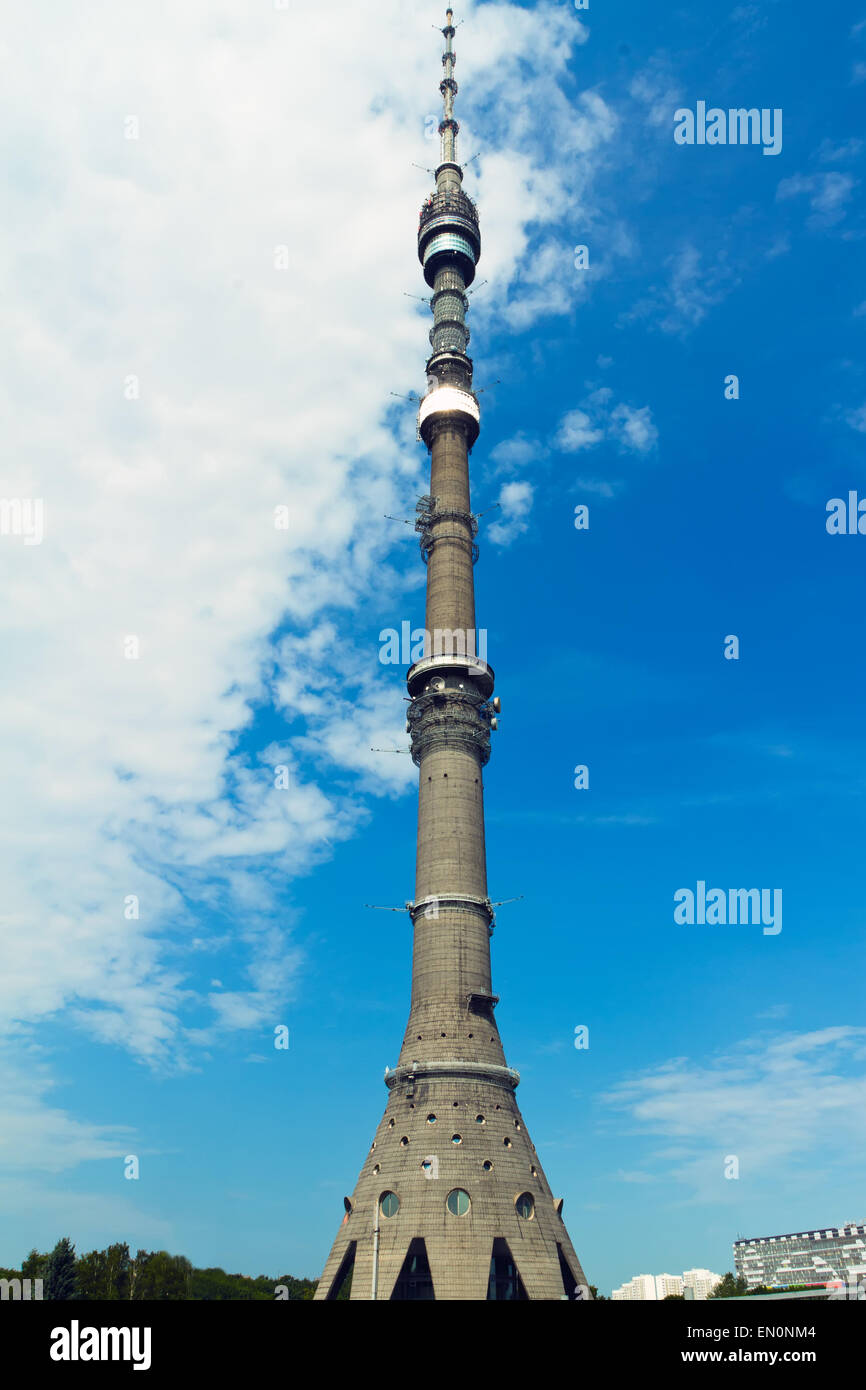 Ostankino TV Tower in Moscow, Russia standing 540.1 metres (1,77 Stock  Photo - Alamy
