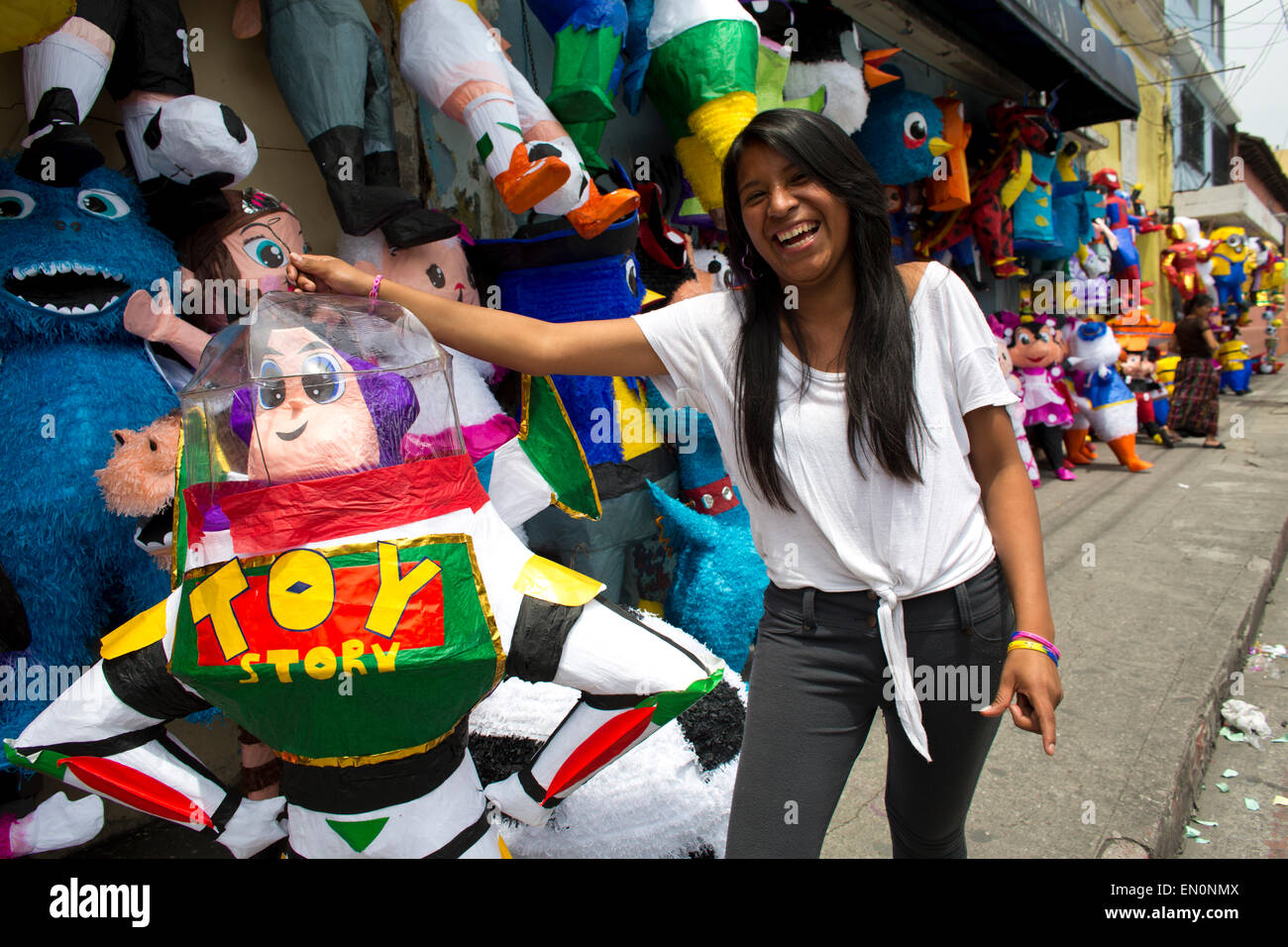 papiermâché dolls filled with sweets for celebrating birthdays Stock