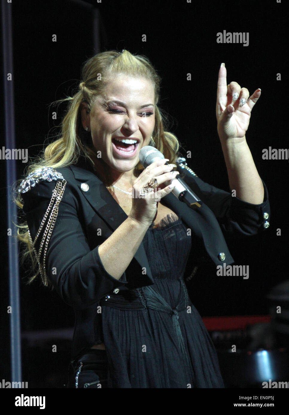 Anastacia performing live in concert at Paradiso  Featuring: Anastacia,Anastacia Lyn Newkirk Where: Amsterdam, Netherlands When: 20 Oct 2014 Stock Photo