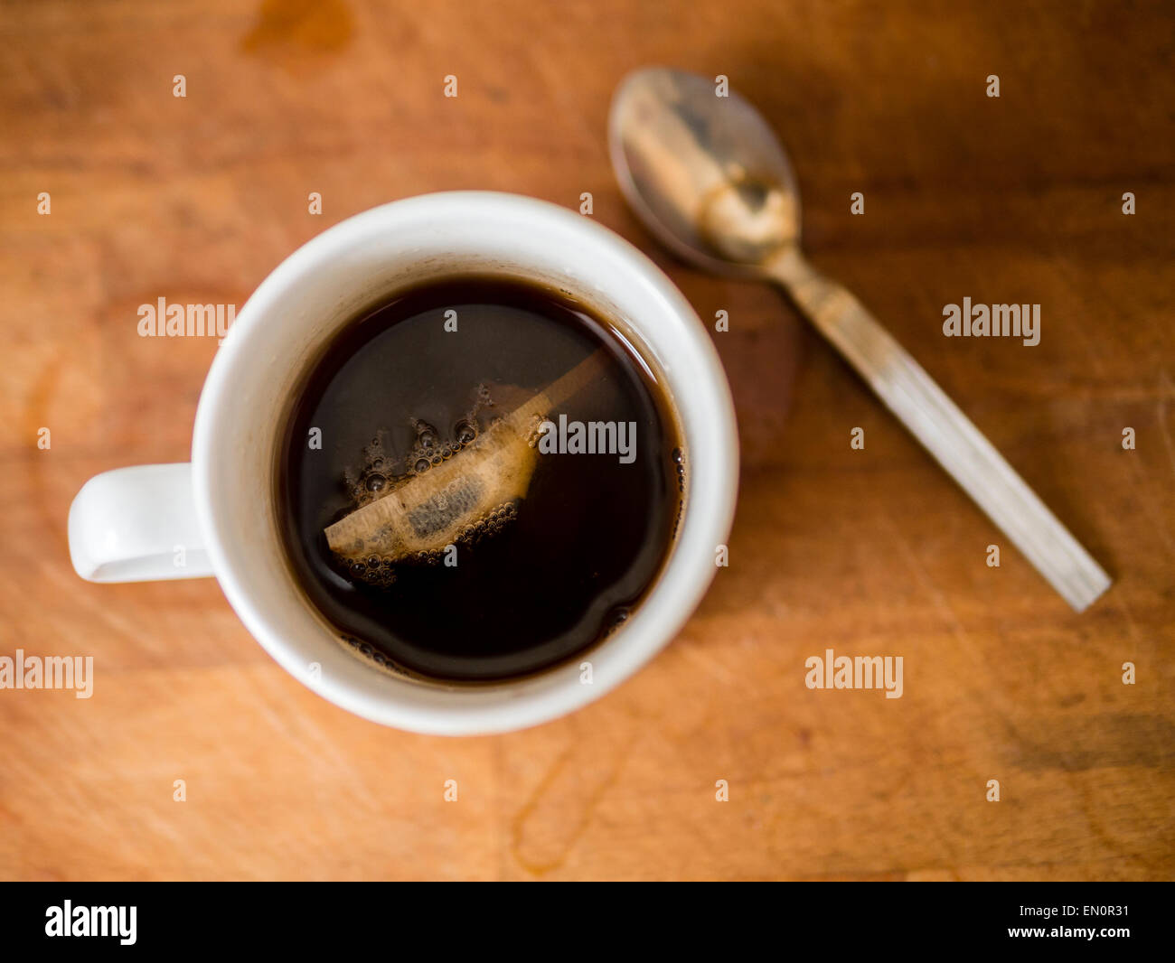 Mug of Tea Being Made Stock Photo Alamy