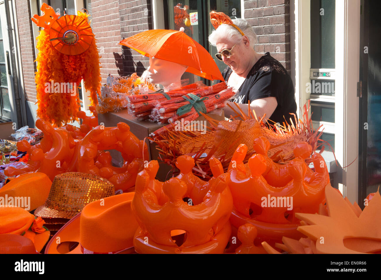 first Kingsday in Amsterdam Stock Photo
