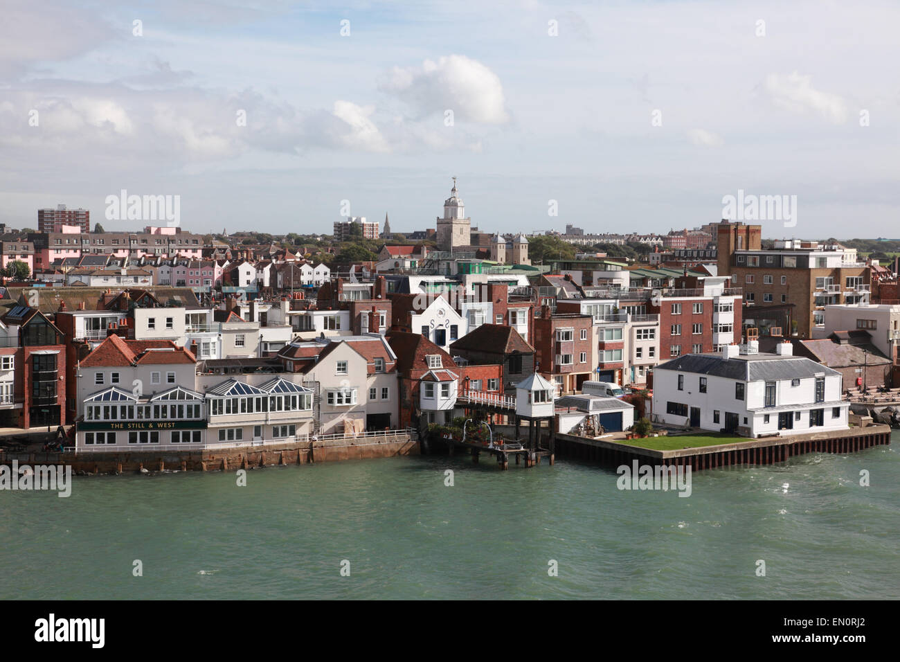 The buildings on Bath Square at the entrance to Portsmouth harbour