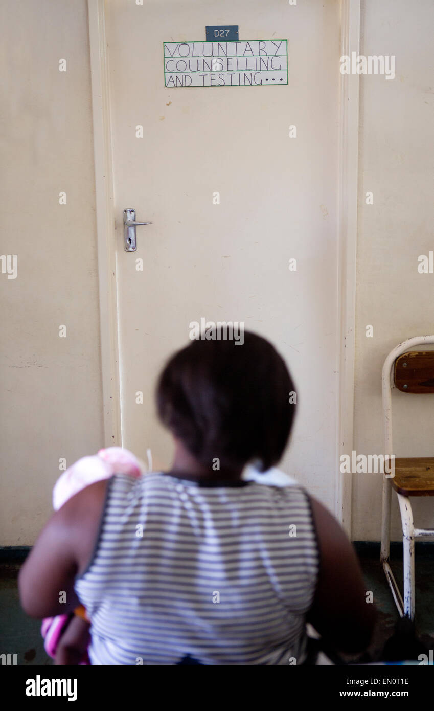 HIV aids testing in Zimbabwe Stock Photo