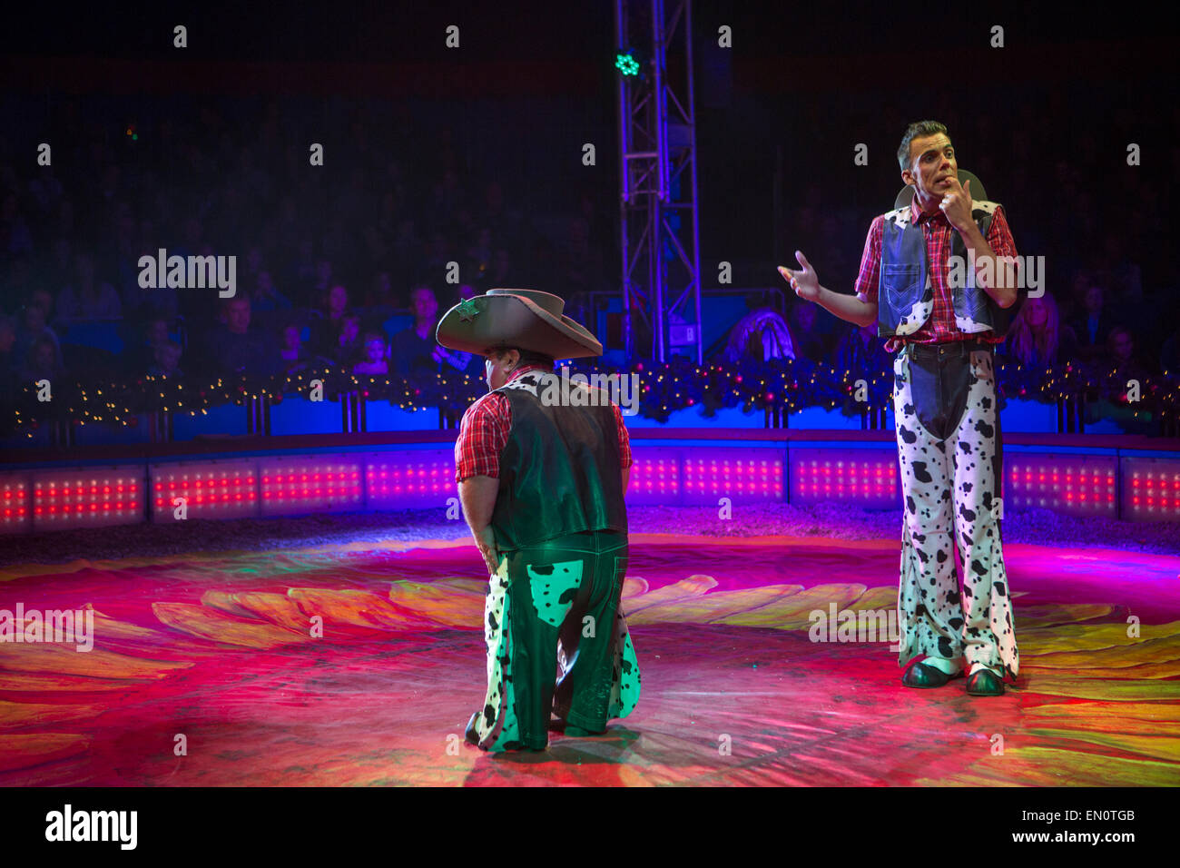 A new law does not allow wild animals to perform in dutch circus Renz. Stock Photo