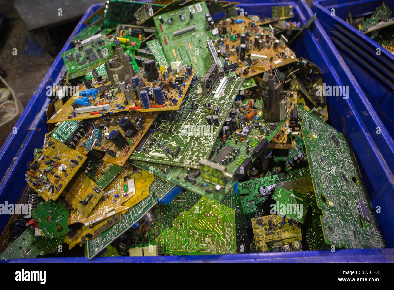 recycling of circuit boards Stock Photo Alamy