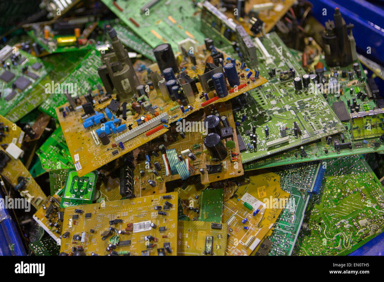Electronic waste recycling plant hires stock photography and images