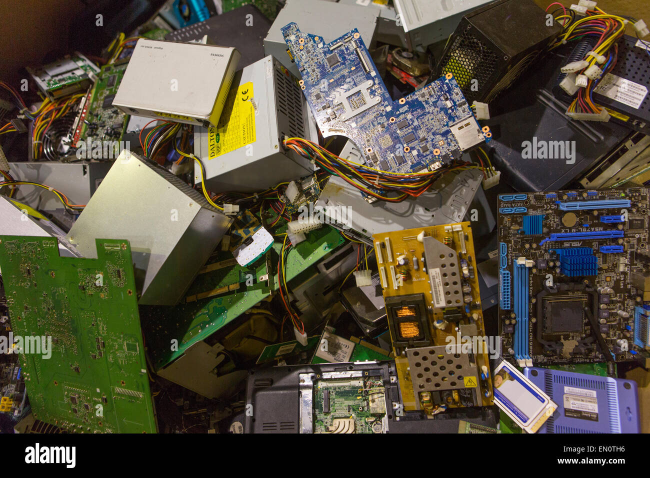 recycling of circuit boards Stock Photo Alamy