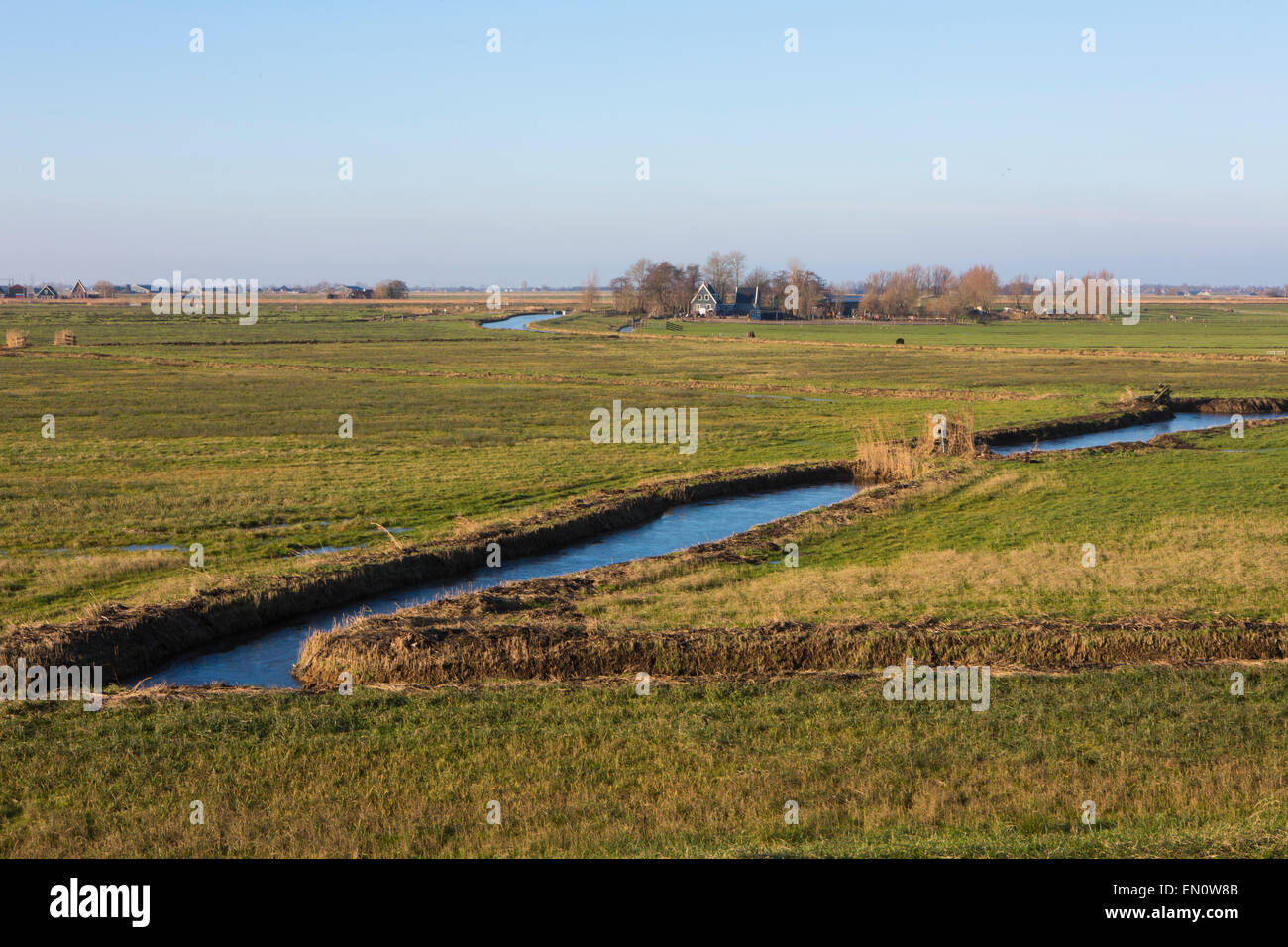 reclaimed land in the netherlands Stock Photo